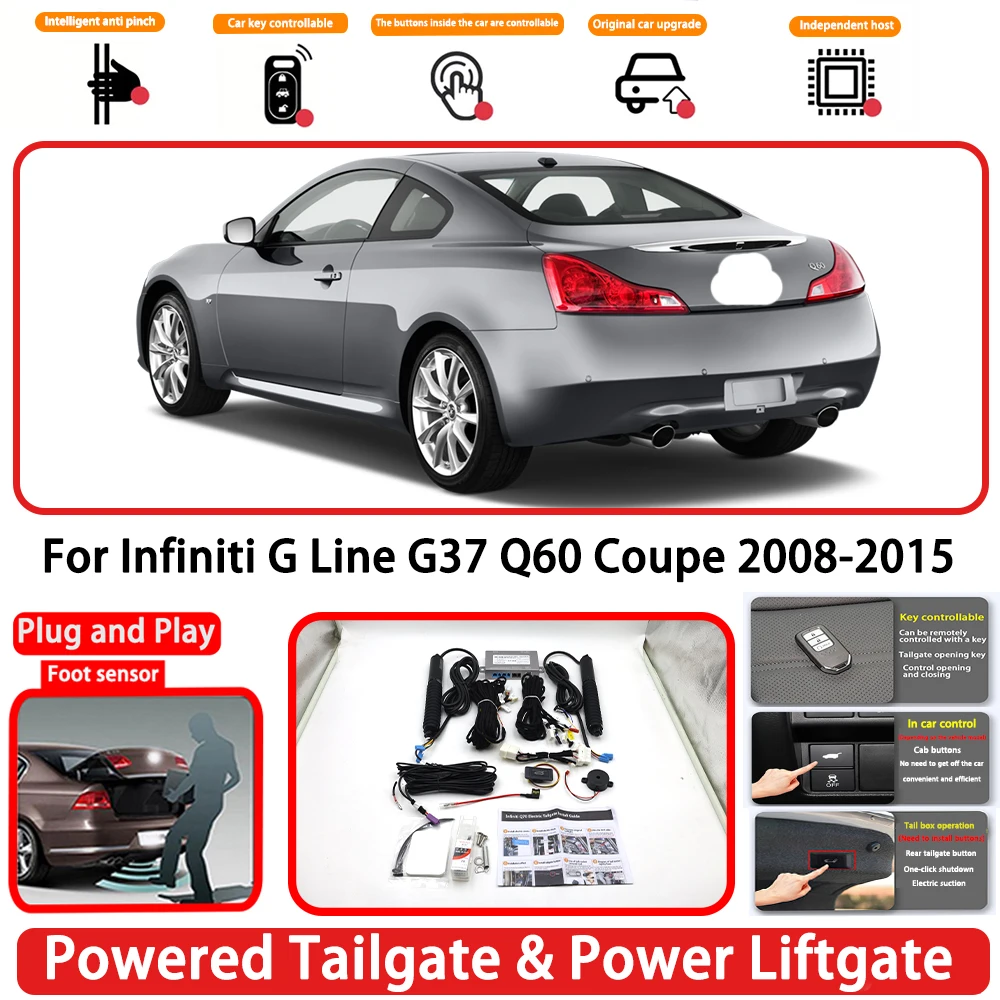 for Infiniti G Line G37 Q60 Coupe 2008-2015 OEM Plug and Play Auto Powered Tailgate Power Liftgate Rear Trunk Opener System