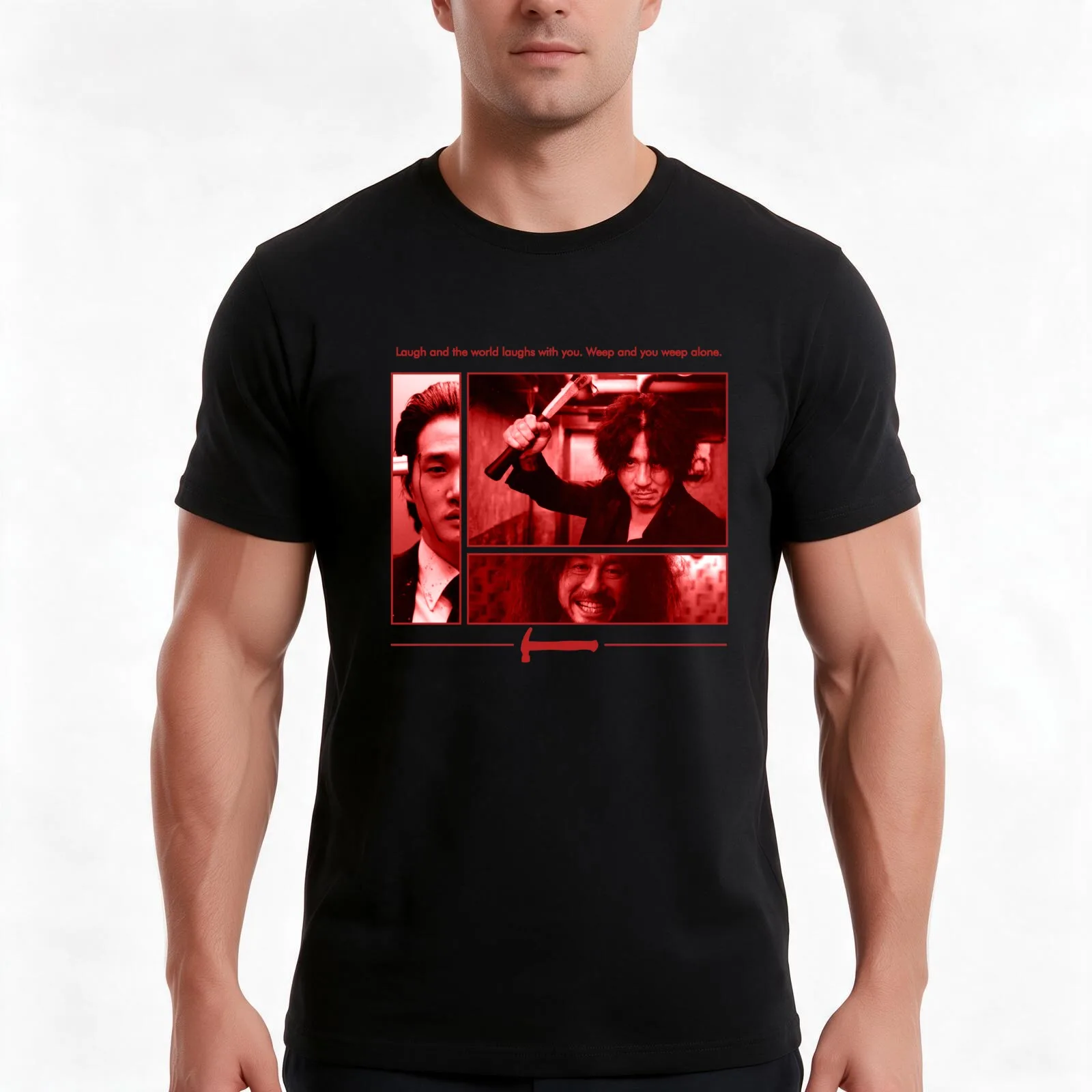 OLD BOY - Red files T-Shirt, Summer Casual Cotton Tee, Oversized Streetwear Tops, Vintage Graphic Print, Loose Fit Short Sleeve
