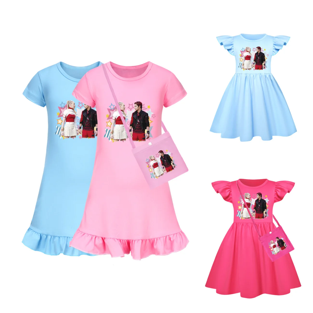 

Girls Sleepwear zombies4 Girls Dresses Home Dress Big Girls Birthday Clothes Children Ruffle Dress Sleepwear4794