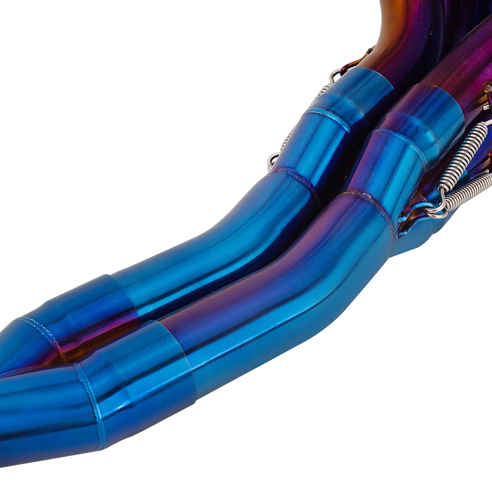 مشعب عادم الدراجة النارية Kawasaki Z1000 2010-2020 تعديل أنبوب الوصلة الأمامية غير القابل للصدأ متوافق مع كاتم صوت الهروب الأصلي