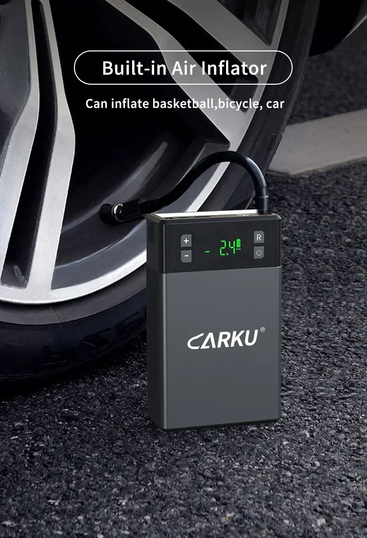 CARKU Newest Design 1000A 12 Car Jump Starter With Air Pump Function