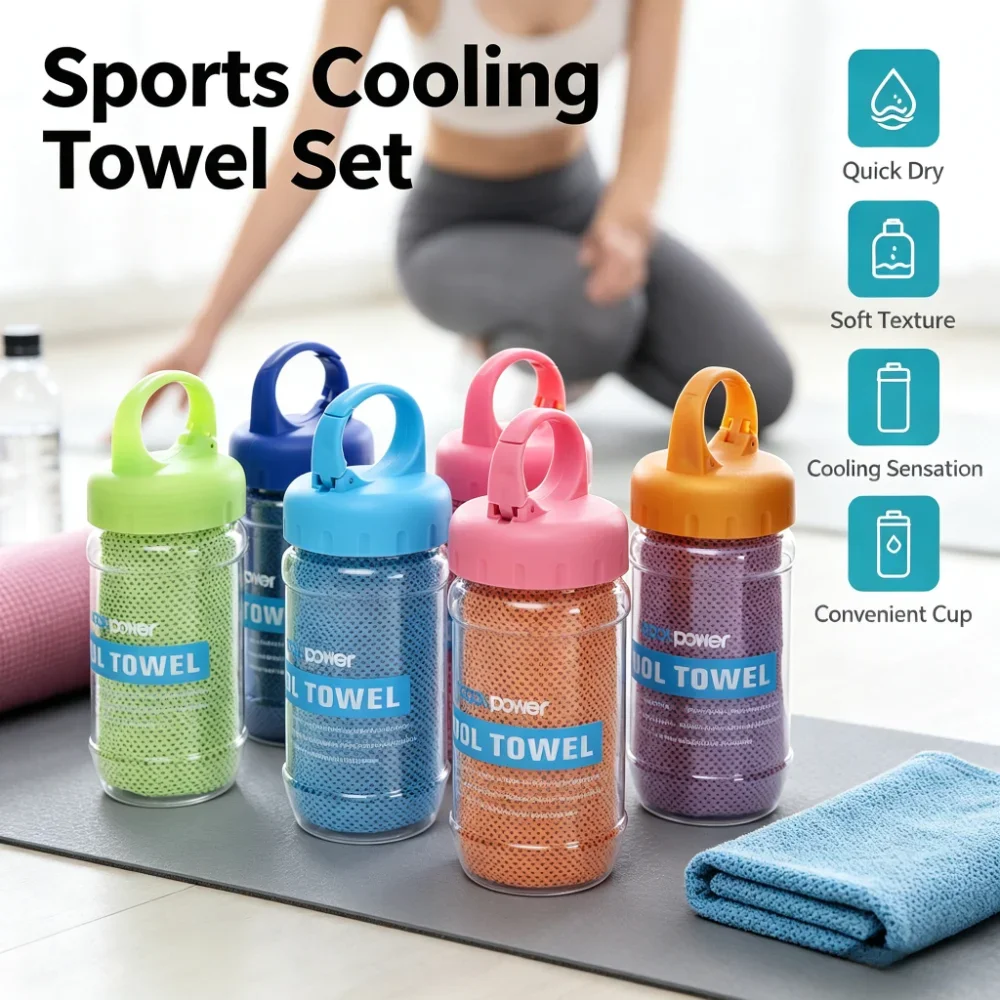 New Breathable Cooling Towel Ultra Soft Lightweight Ice Wipes Quick Drying Sunstroke Prevention Microfiber Towels Outdoor Sports
