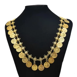 Vintage Gypsy Tribal Boho Ethnic Coins Tassel Choker Necklace for Women Summer Beach Party Dance Collares Afghan Indian Jewelry
