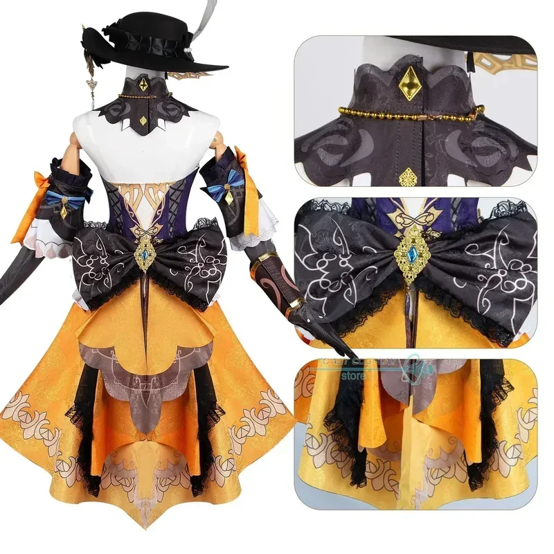 Game Genshinimpact Navia Cosplay Anime Uniform Halloween Party Rollenspel Kostuum Volledige Set Cos MN12