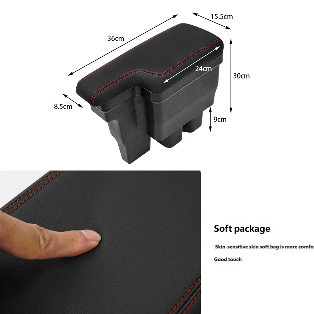 Lantsun JMN169 ABS Center Console Armrest Storage Box Insert for Suzuki for Jimny JB64/JB74 2019-2026 (3-Door Only)