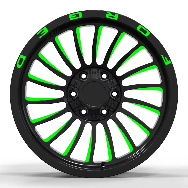 i New 20 Inch Forged Aluminum Forged Car Wheels Green Offroad 6x114.3 Passenger Rim 40mm ET MOQ 4 Pieces