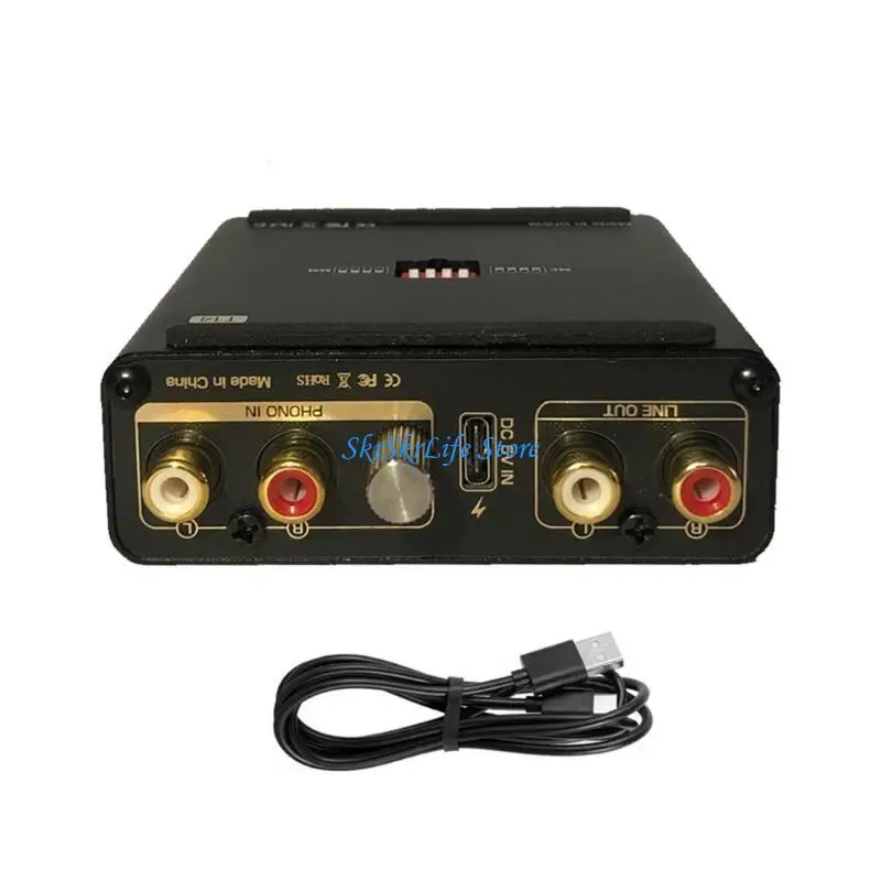 

E65E Phono Preamplifier Turntable Preamp for Home Record Player/Stereo Amplifier/Active Speaker with 3.5mm Headphone Output