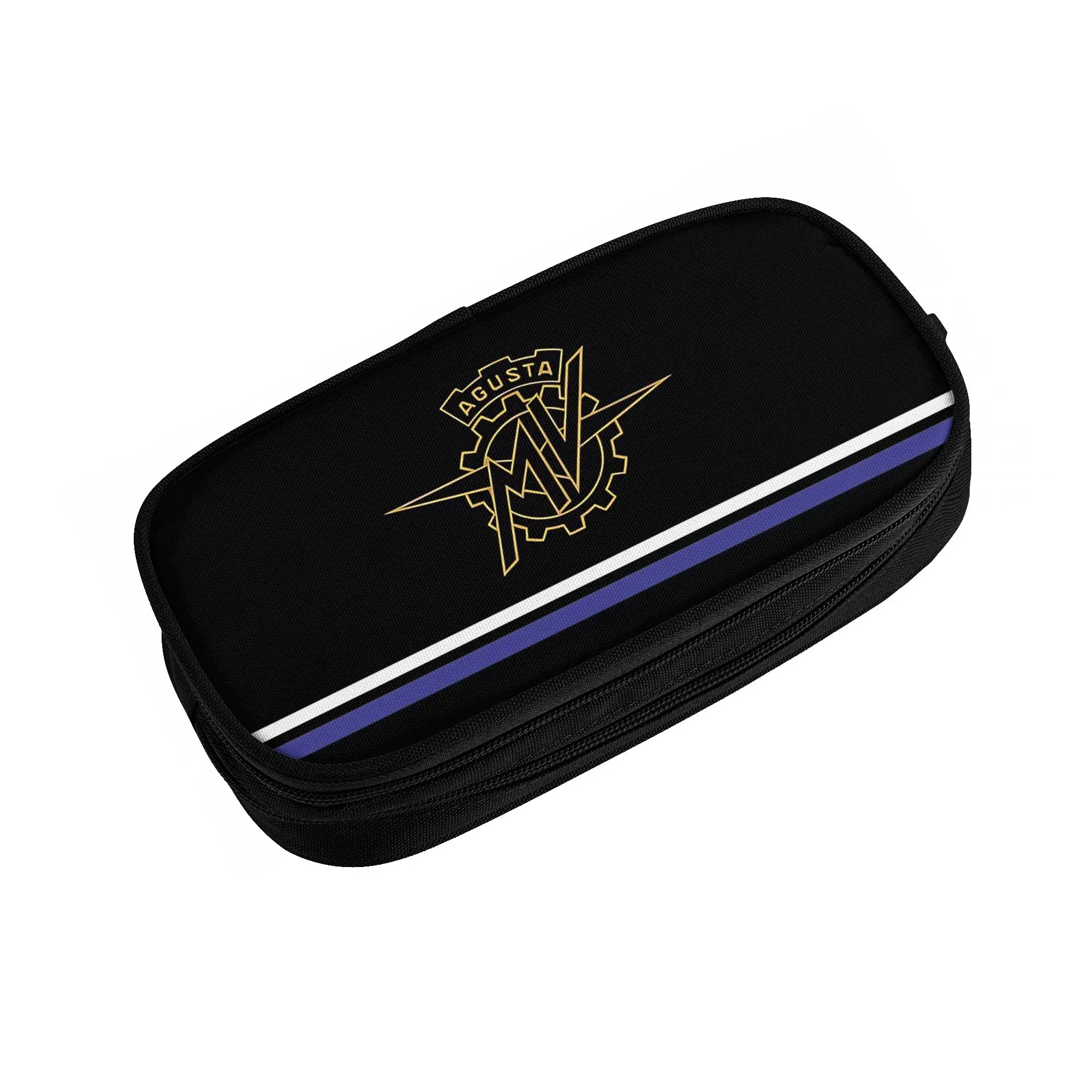 1 piece Lightweight Vintage Biker Emblem  Pencil Case Boys Pen Bag MV Agusta School Pencil Pouch