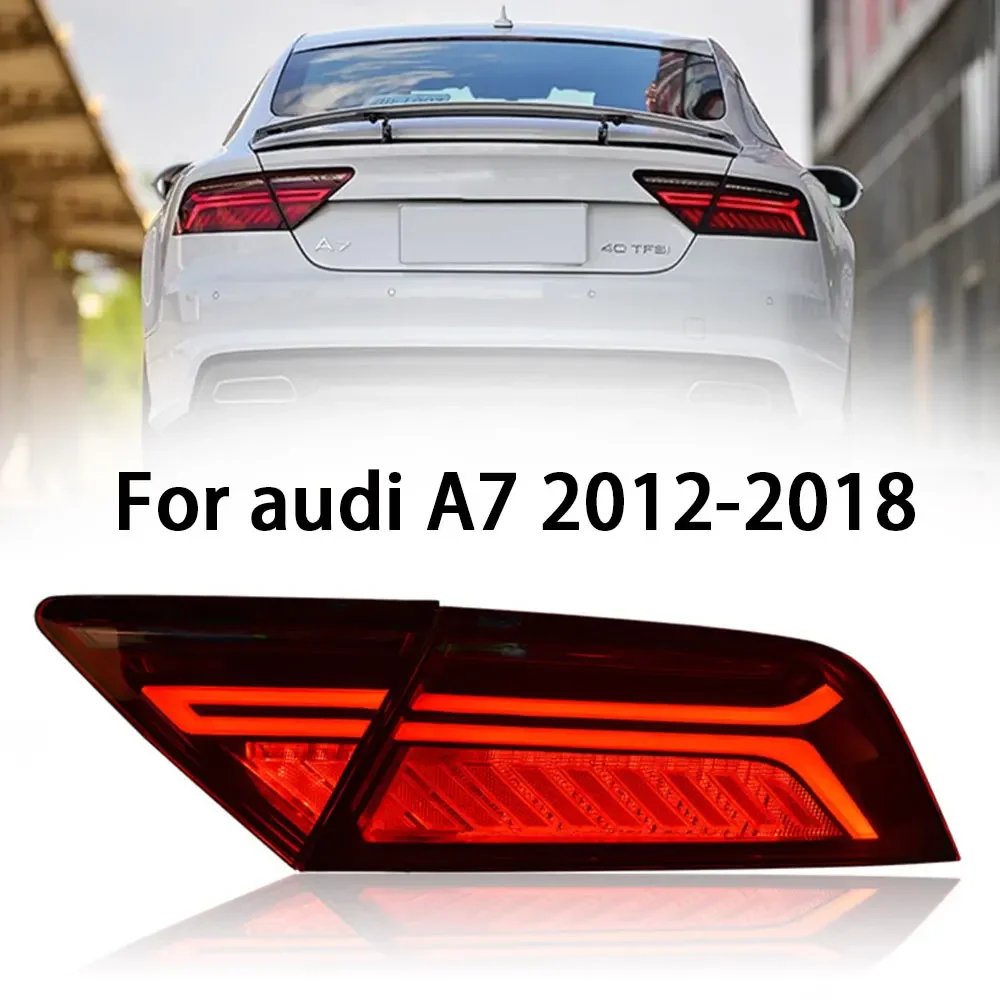 

1 Pair LED Taillights Assembly For Audi A7 S7 RS7 2012-2018 Tail Lamps Plug and Play with LED Dynamic Turning Rear Taillights