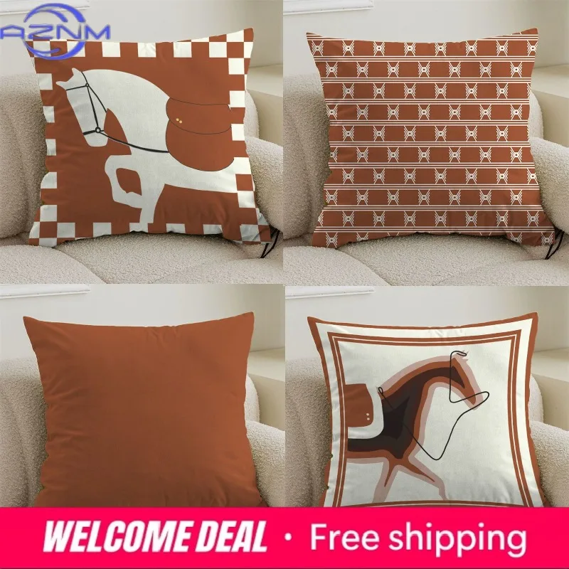 Modern simple geometric light luxury pillow cover living room sofa bedroom cushion back office pillow home decoration