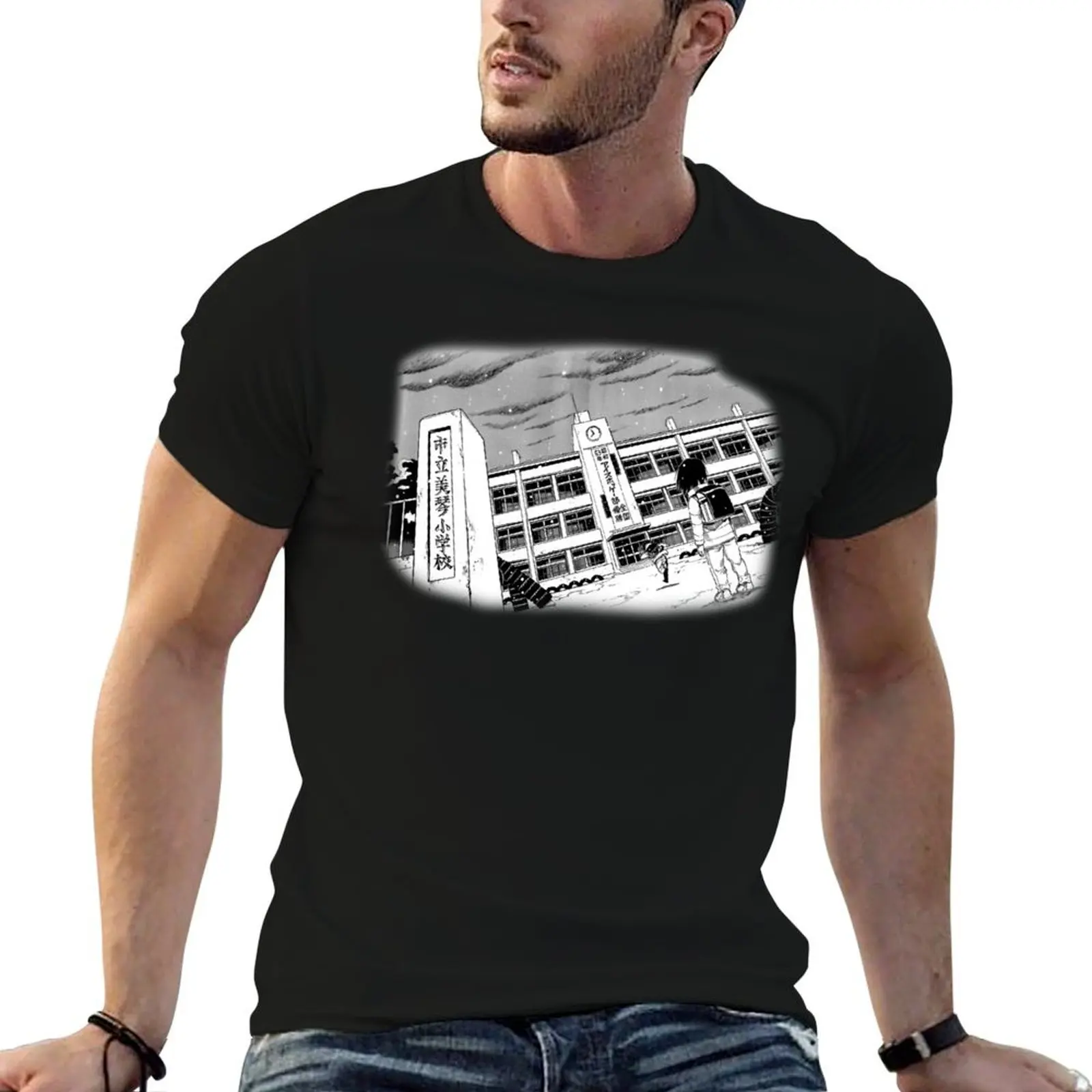 ERASED / Boku Dake Ga Inai Machi T-Shirt Simple Print Design T-Shirt