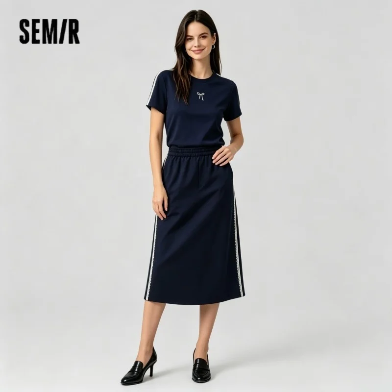 Traje Semir Para Mujer, Top Corto, Falda Midi De Cintura Alta, Novedad De Verano 2025, Encaje Cosido De Dos Piezas Para Eventos Sociales De Verano — -48%, 47.26€ Coupon, from 49.99€ – 48% descuento – €49.99