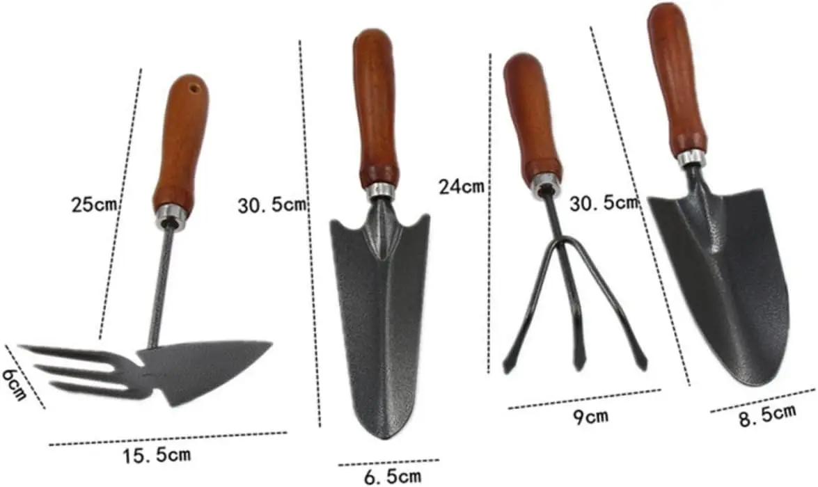 3sets 4pcs Handle Garden Tools Set Mini Iron Spade and Shovel for Planting Weeding and Cultivating Durable and Lightweight Garde