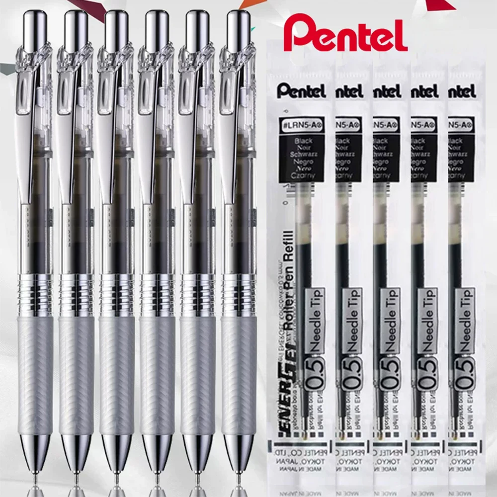Japan Pentel Quick Drying Gel Pen BLN75TL Needle Tip 0.5mm Large Capacity Office Pens for Writing  Art Supplies Stationary