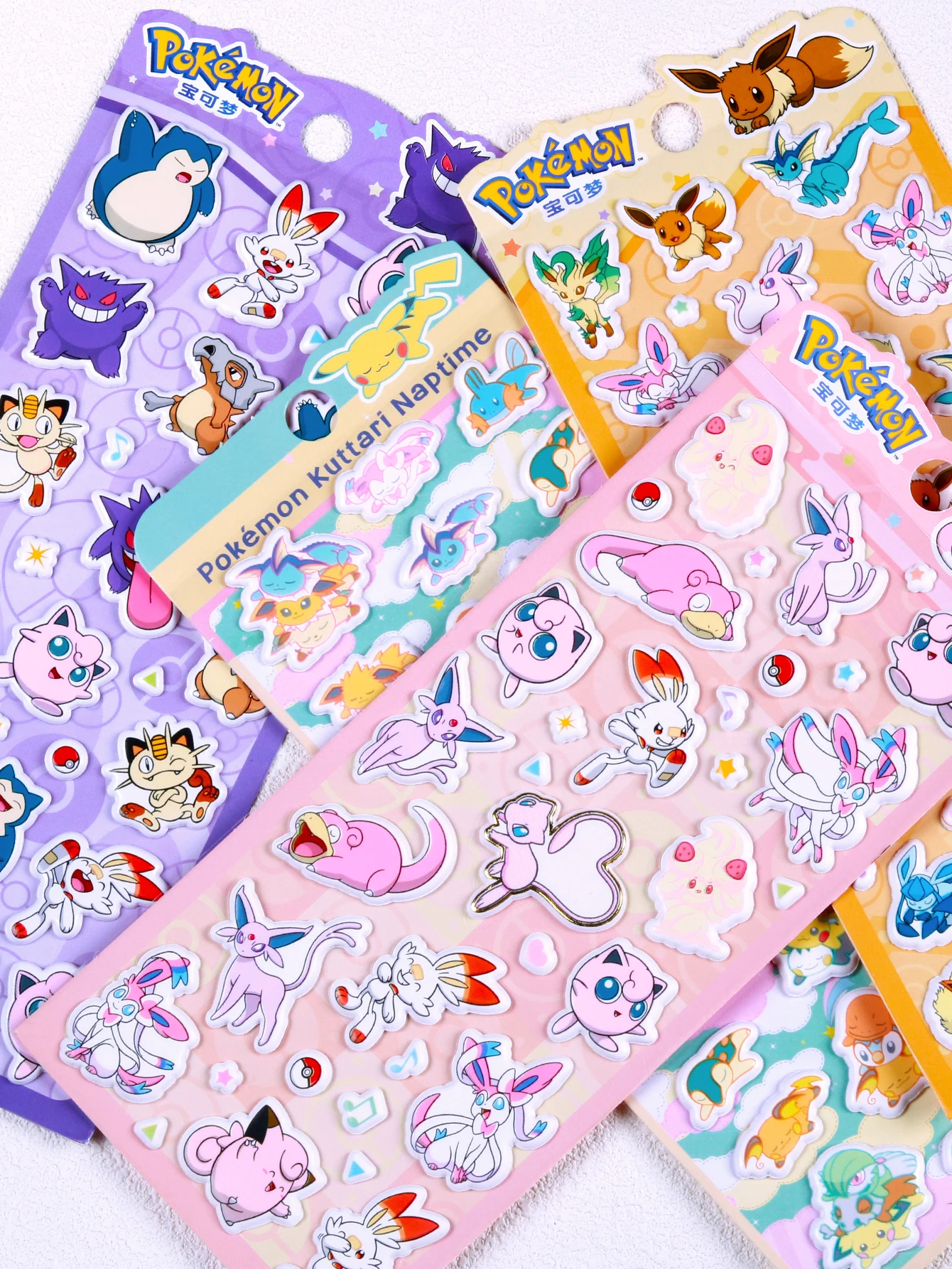 3D cartoon cute Pokémon foam stickers, decorations for phone cases, notebooks, refrigerators, and diary materials