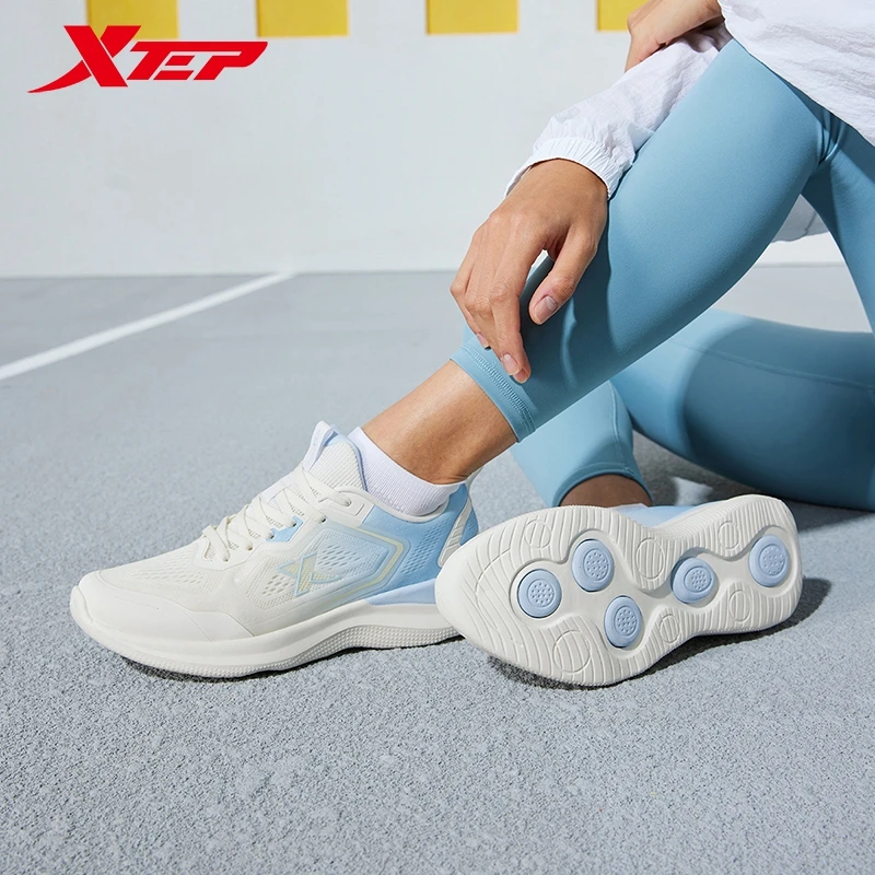 Xtep Running Shoes For Women 2024 Spring Non-Slip Women\'s Sports Shoes Stability Rebound Durability Soft Sneakers 876118110065