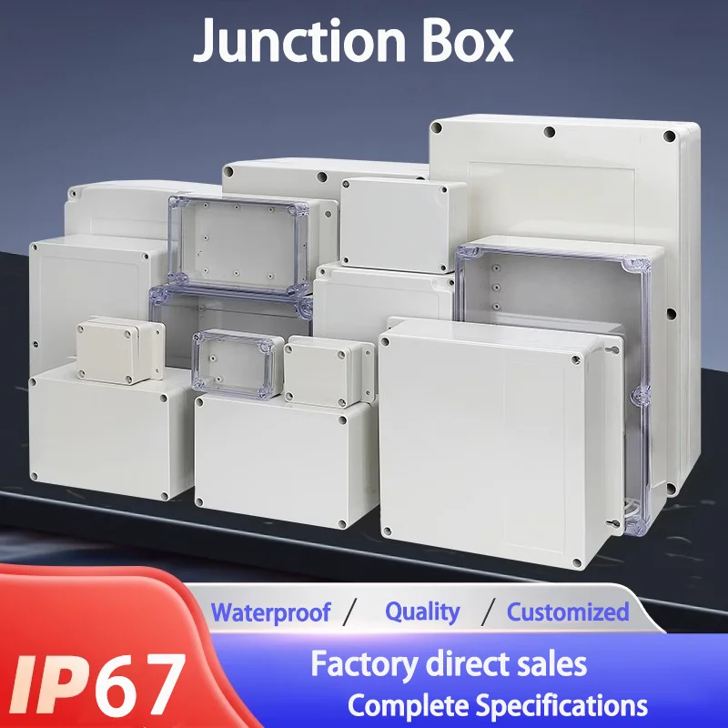Waterproof Junction Box F-type ABS New Material Plastic Case Instrument Project Enclosure IP67 Outdoor Electronic Housing