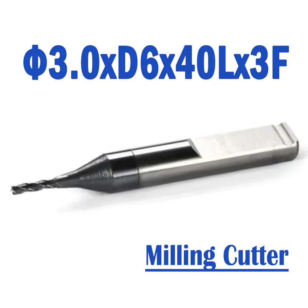 

2 Pcs/lot Φ3.0xD6x40Lx3F Raize 60 Series Pro SILCA Viper CNC Carbide Milling Cutter Key Machine Accessories