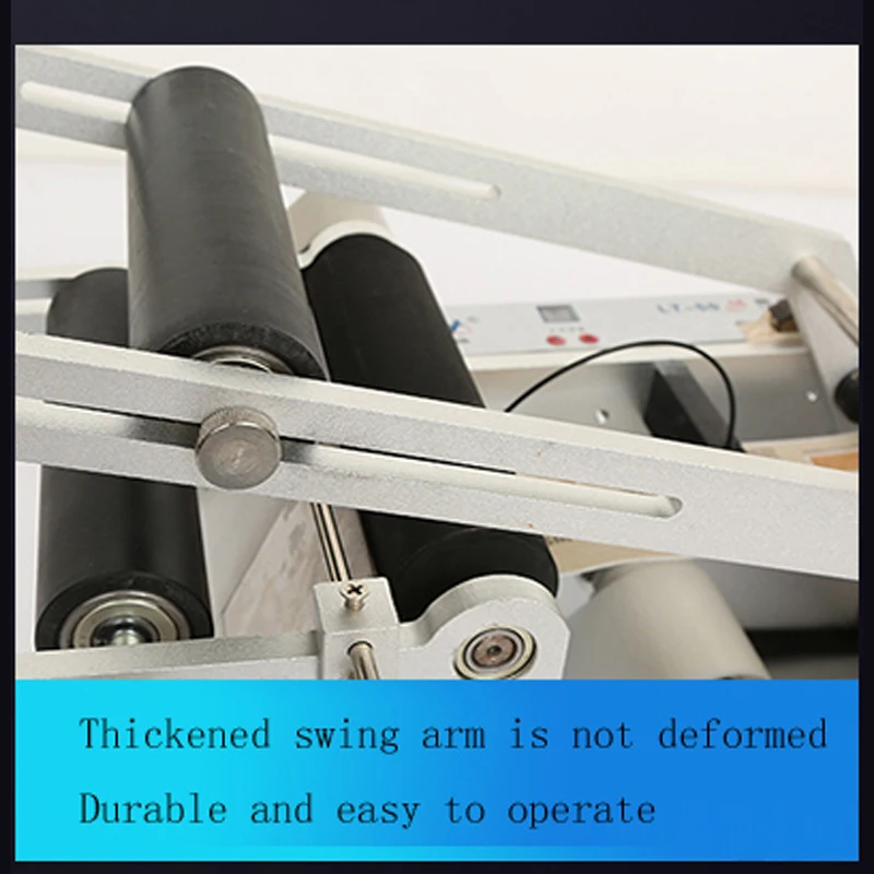 PBOBP Desktop Automatic Small Round Plastic Glass Bottle Label Applicator Machine Adhesive Sticker Cans Jars Labeling Machine