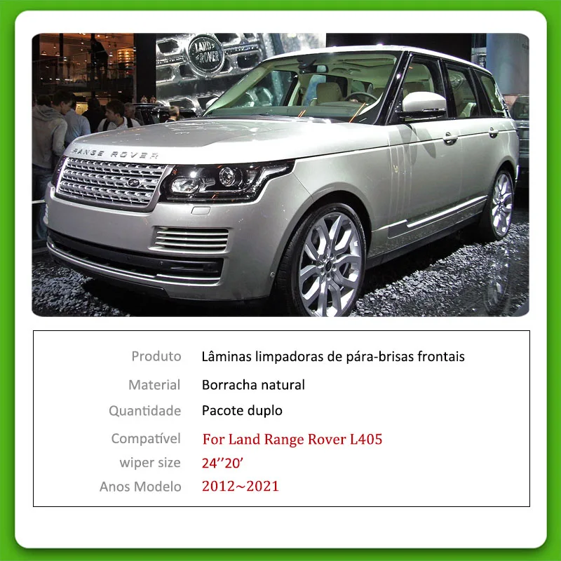 For Land Range Rover L405 2012~2021 Front Rear Set Wiper Blades Brushes Window Windscreen Windshield Cleaning Auto Accessories