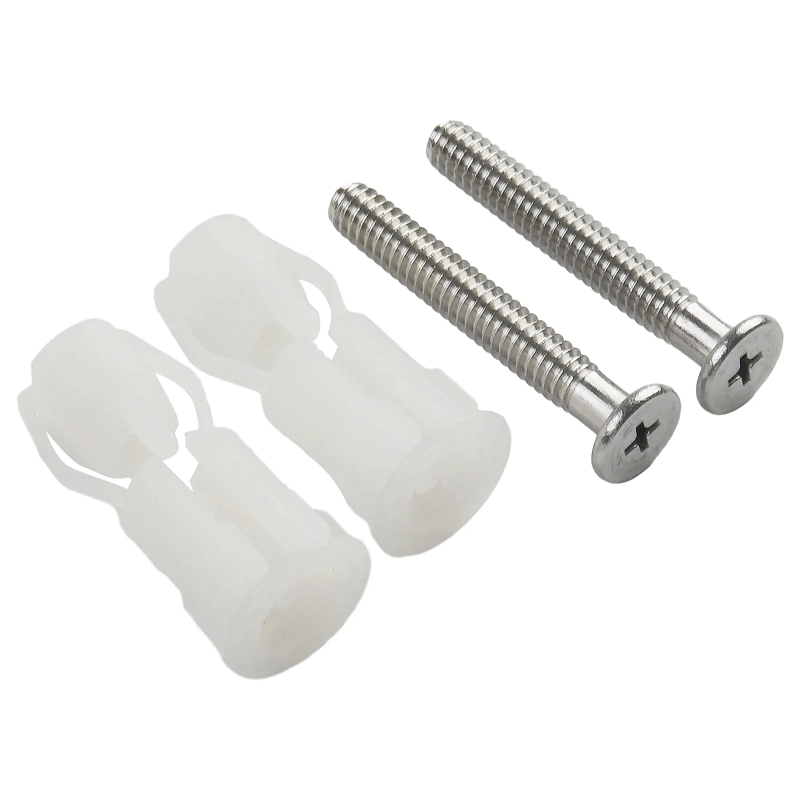 Reliable Toilet Lid Accessories Stainless Steel Fixing Bolts with Expandable Nylon Screws for Secure Installations