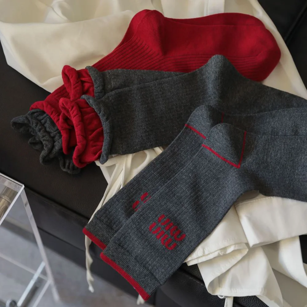 جوارب طويلة على الطريقة اليابانية للنساء ، شريط الموضة ، ركوب الدراجات في الشوارع ، لوليتا لطيفة ، أنبوب متوسط ، امرأة ، خريف ، شتاء ، 6 أزواج لكل لوط