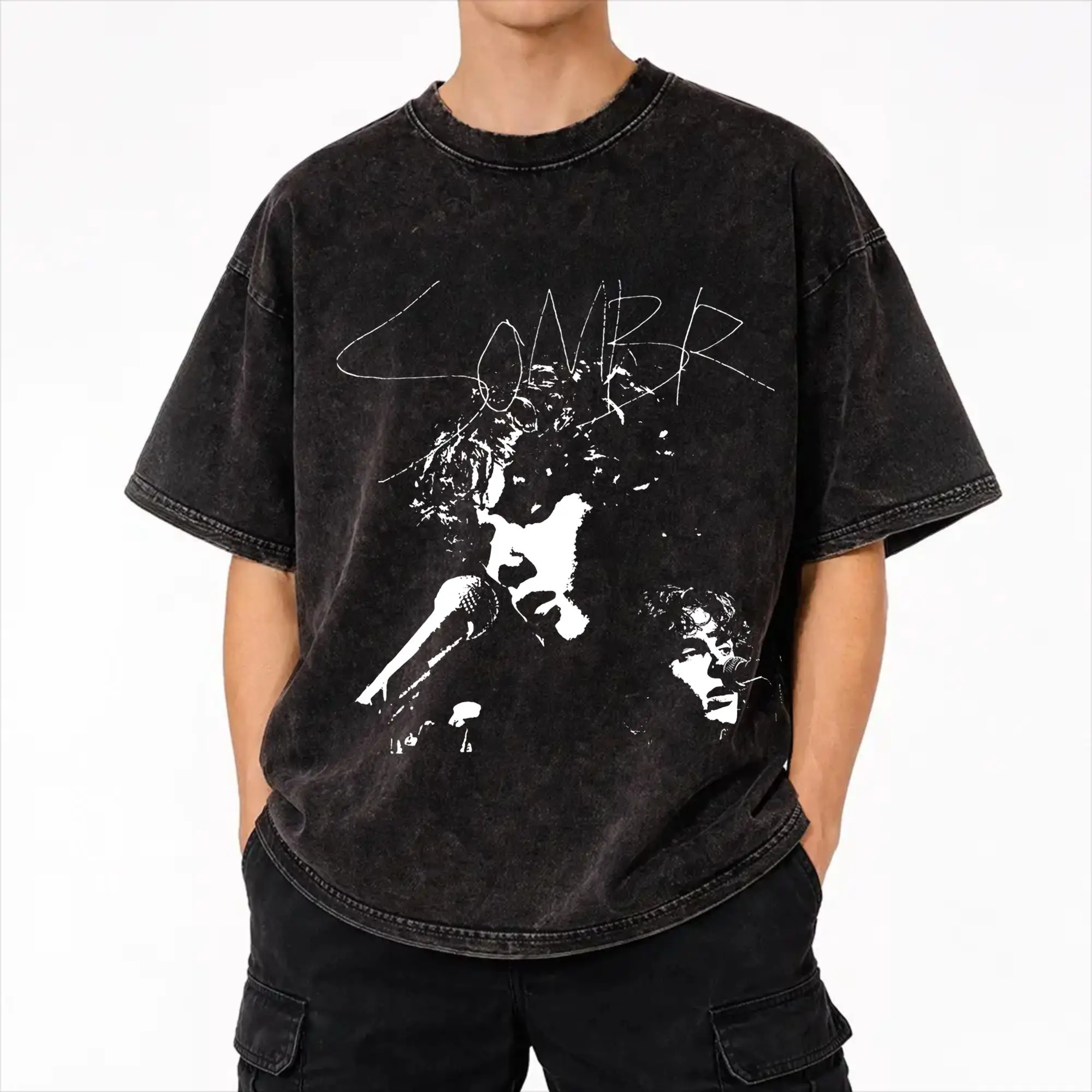 Sombr Youare The Reason World Tour 2026-2027 Merch Washed T Shirt Men Women Streetwear Hip Hop T-Shirt Summer  Tees Tops