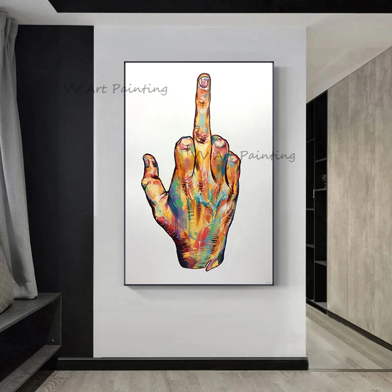 

Finger Abstract Mural Art 100% Hand Painted Body Oil Painting Art Wall on Canvas Paintings Mural Decor For Bar Fashion Decor