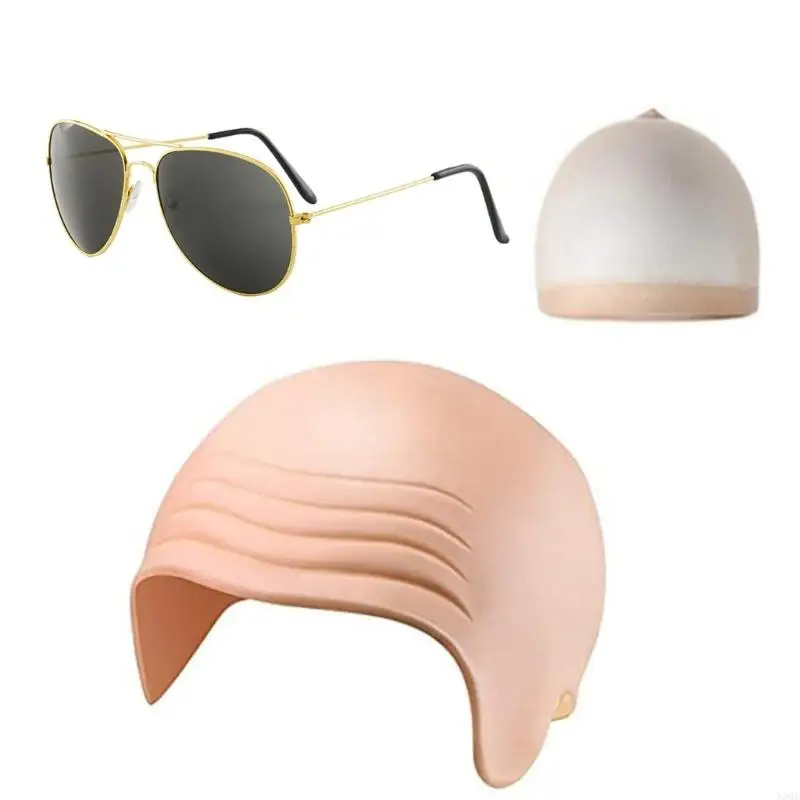 Bald Caps Latex Makeup Bald Caps Caps Sunglasses Halloween Cosplay Costume