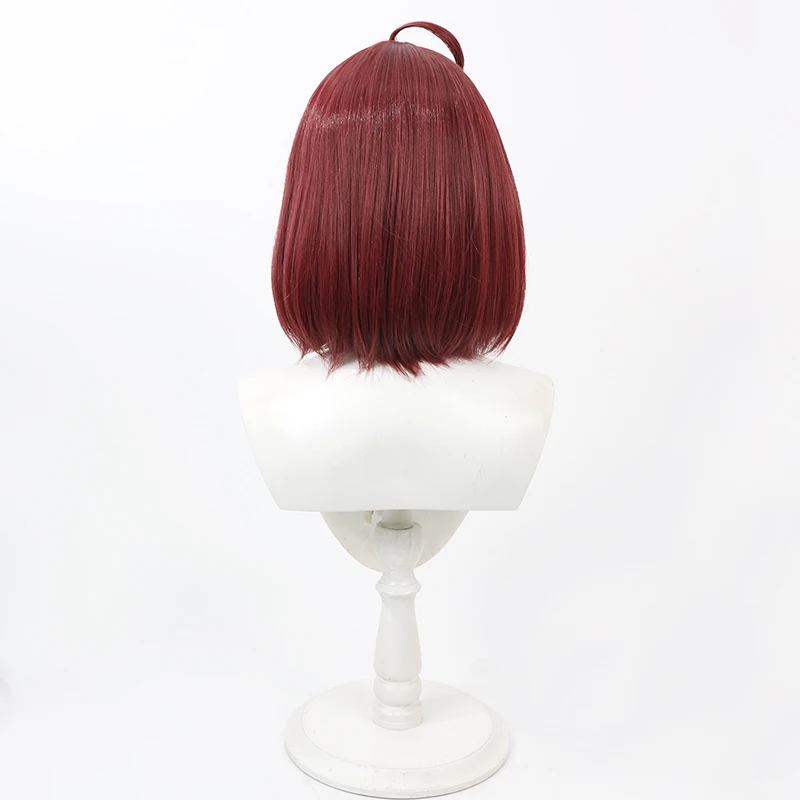 Anime Dandadan Cosplay Momo Ayase Wig Short Wine Red Bobo Heat Resistant Synthetic Hair Halloween Costume Role Play Party Wigs