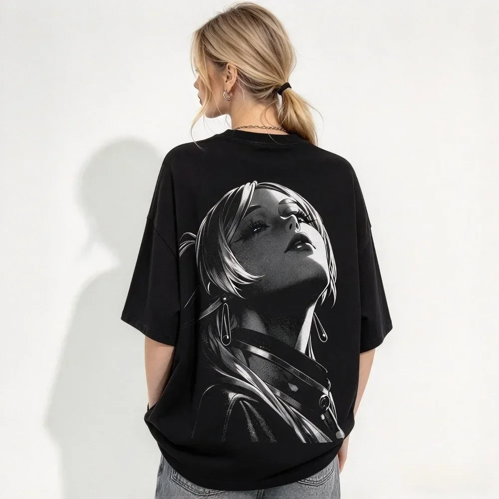 2026 Magic Knight Frieren Printed Fashionable Loose Short-sleeved Simple Round-neck T-shirt for Women T-shirt Top