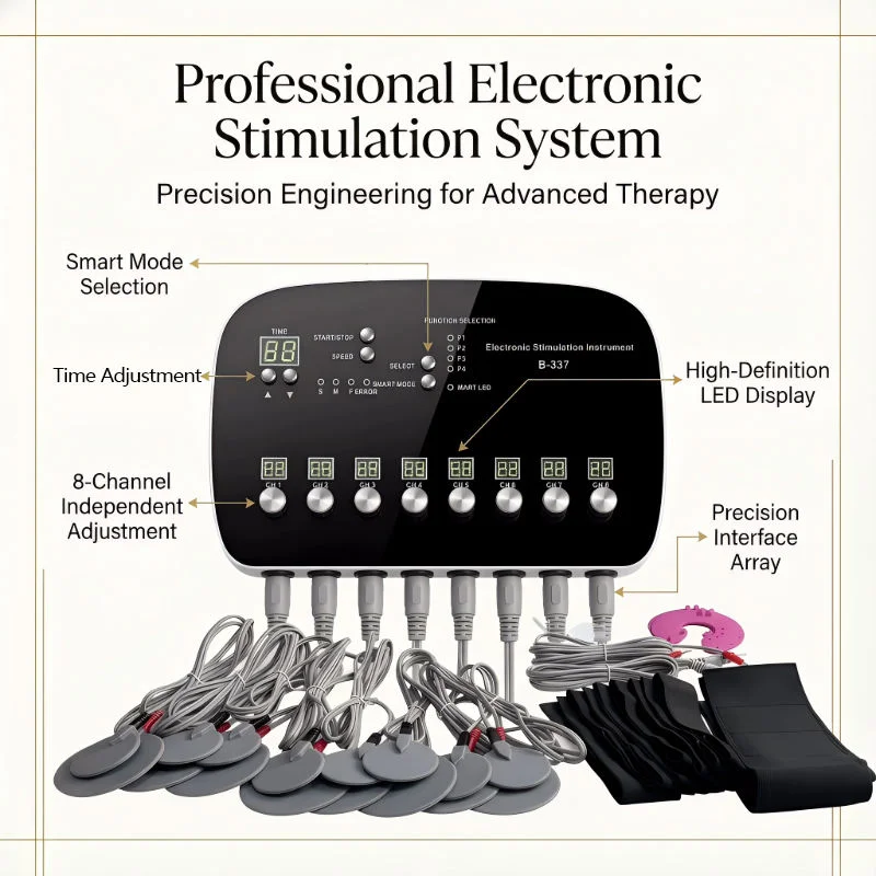 New Multi Channel Bio Microcurrent Slimming Machine Electrode Pads EMS Vacuum Therapy Muscle Stimulation Massager EMS Machine