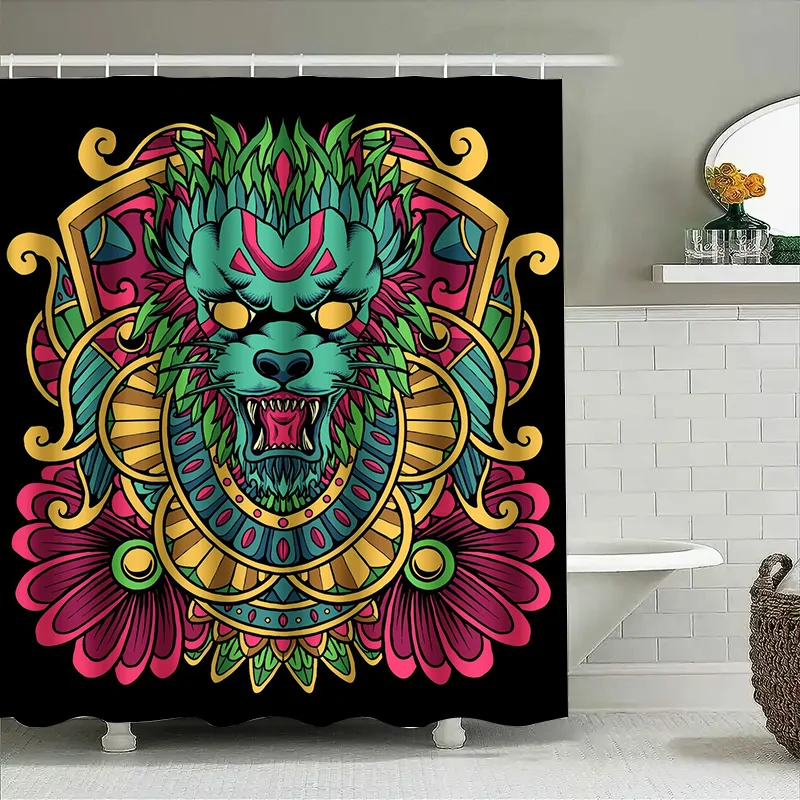 

Водонепроницаемая занавеска для душа Tuniu с китайским драконом, крутой мультяшный дизайн, декоративная занавеска для ванной комнаты для детей и взрослых