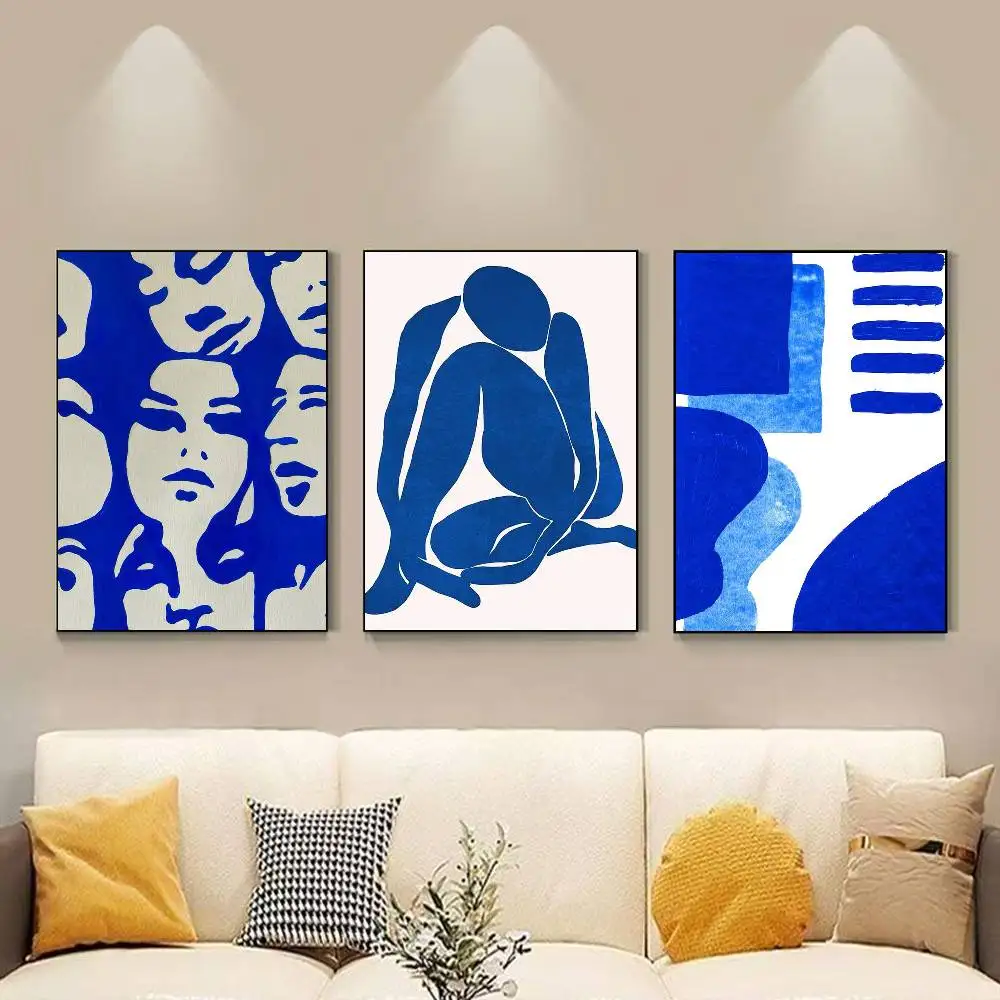 Abstract Klein Blue Poster Versatile HD Waterproof Wall Art Self-Adhesive Decor for Any Space Ideal Gift