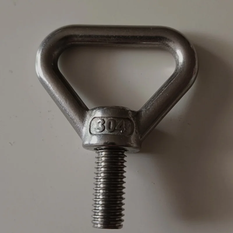 1pcs M8 M10 M12 M16 M20 Metric 304 A2 Stainless Steel Triangle Lifting Eye Bolts Thread Length 20mm 25mm 30mm 35mm 40mm to 300mm