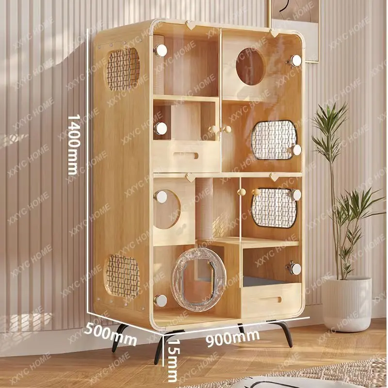 TTTV cabinet  villa cage solid wood household indoor  house  house four seasons universal delivery room  cage