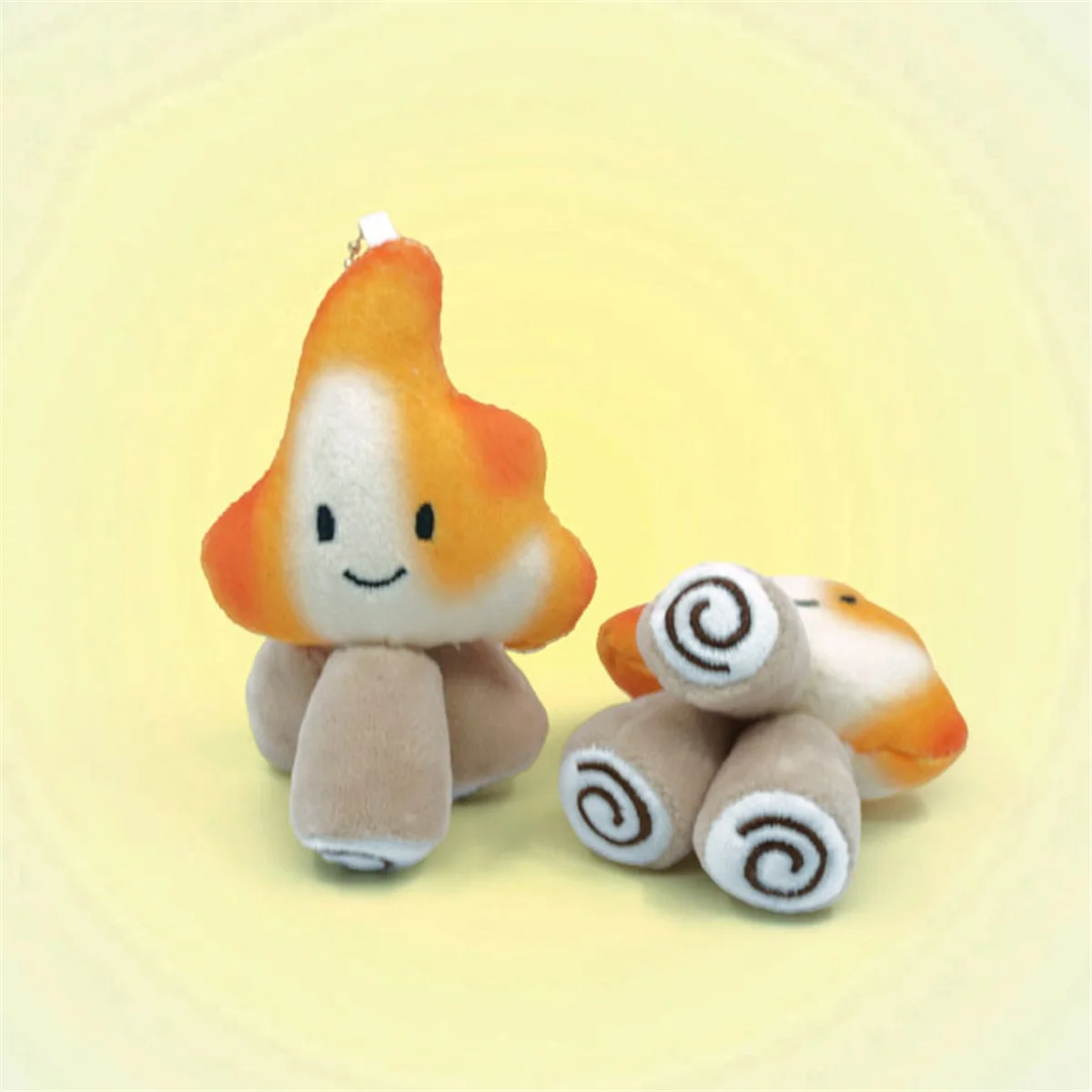 

ELBA_Small Charcoal Flame Pile Plush Toy School Bag Decoration Keychain
