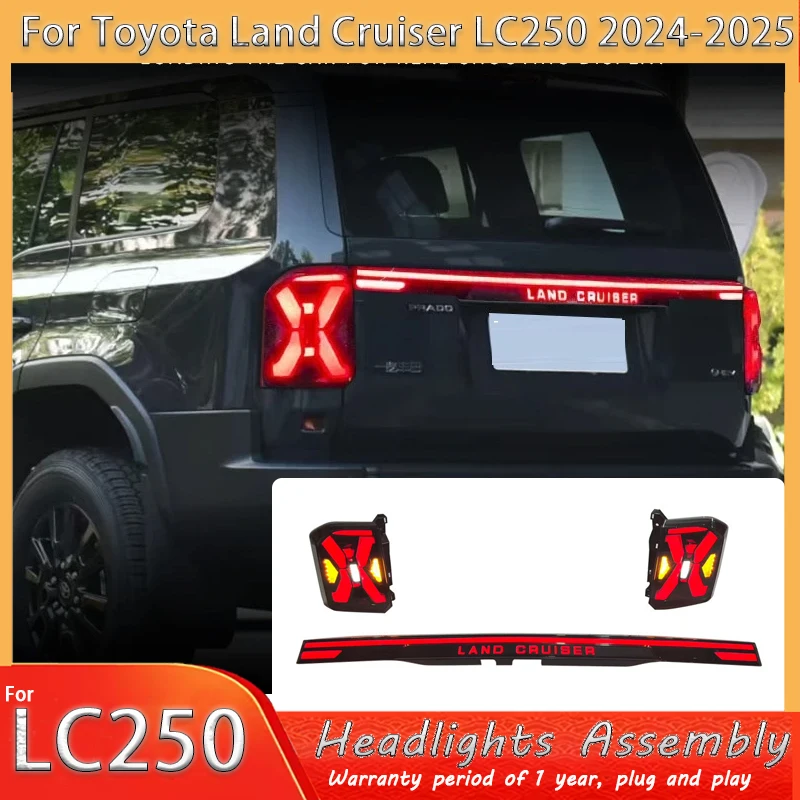 

Car Styling Taillight For Toyota Land Cruiser LC250 24-25 LED TailLamp Dynamic Turn Signal Light Car Through Taillights Assembly