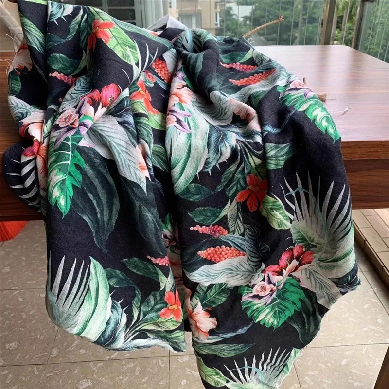 

1 ярд, высококачественная льняная ткань для шитья, красочная ткань с цветочным принтом, индивидуальная ручная работа, сделай сам, для платьев и одежды, ткань