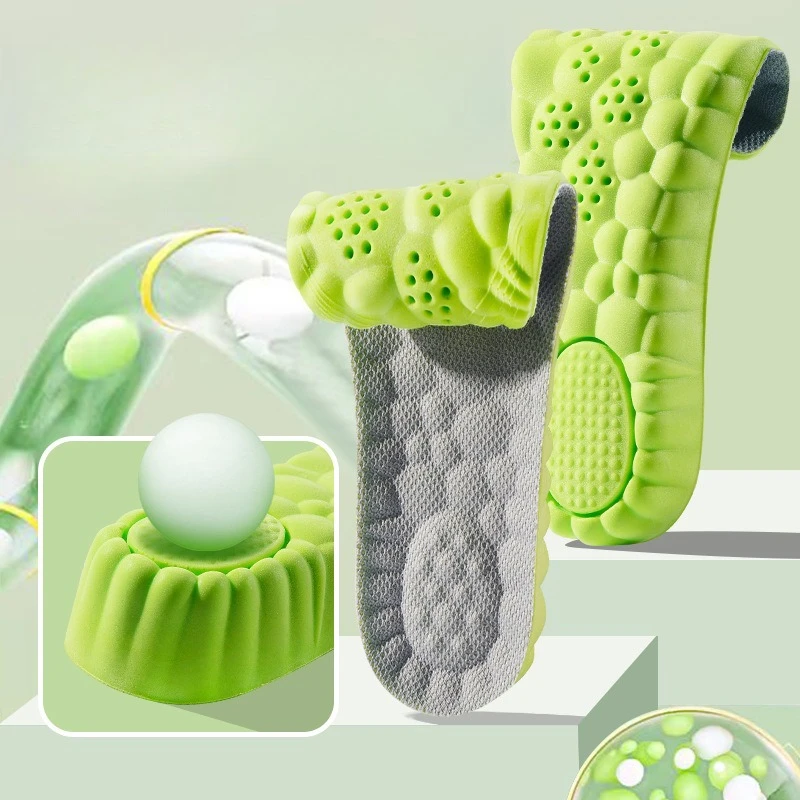 1pair Height Increase Insoles Breathable Anti-odor Insole Shock Absorbing Shoe Sole Soft Comfortable Sports Insole Air Insole