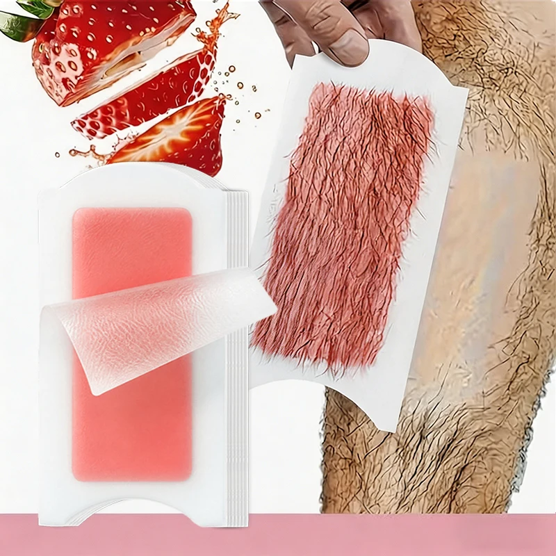 Rozino Strawberry Hair Removal Wax Strips, with a Flexible Texture That Adheres Closely to the Skin and Has a Fresh Fruity Scent. Simple to Use, It Can Be Applied to Multiple Areas of the Body, Leaving Skin Smooth after Use, and Is Very Convenient for Daily Home Use.