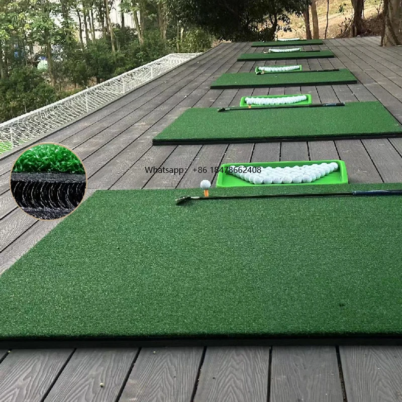 

Pro Grade 150 X 150 Size Golf Batting Mat Indoor/Outdoor Mini Golf Swing Trainer with Customization Support for Driving Range