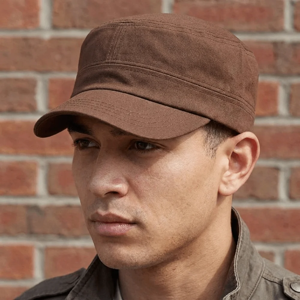 Casual Breathable Flat Top Hat Solid Color Lightweight Sun Protection Cap Adjustable Korean Style Outdoor Peaked Cap Outdoor