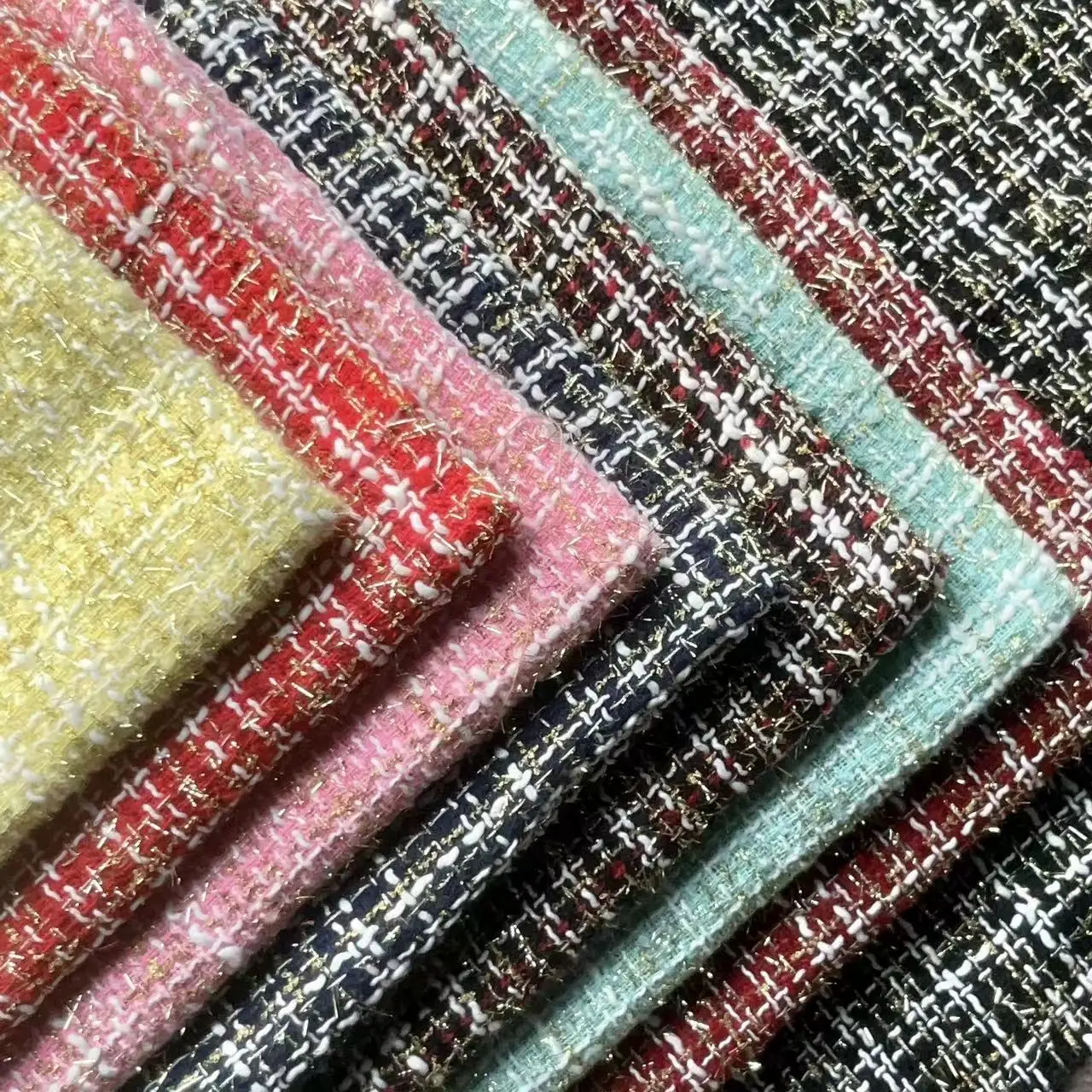 

Spot Plaid Women's Clothing Clothing Coat Tweed Woolen Designer Fabric Fabric Cloth Luggage Vest Fabric