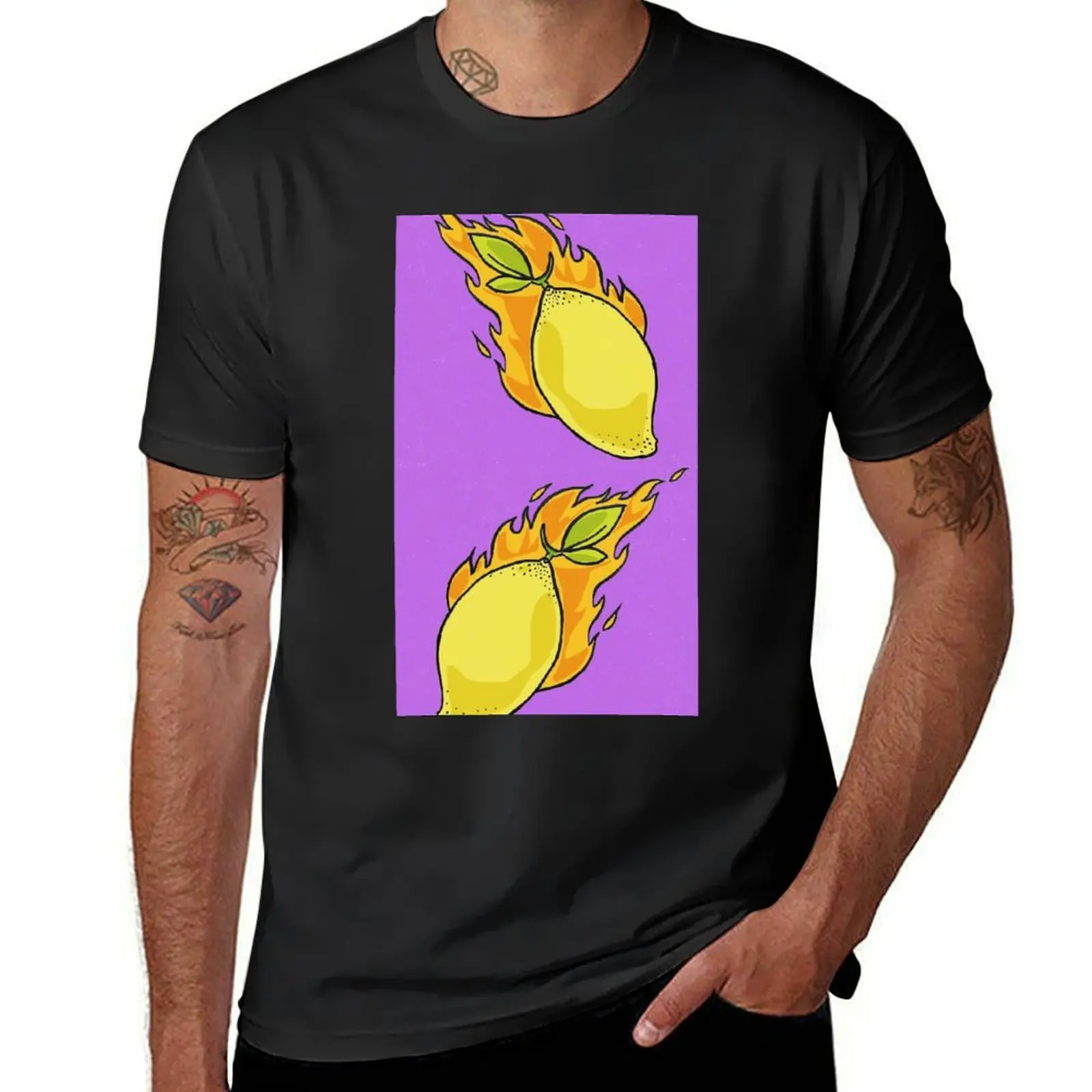 Flaming Lemons! T-Shirt anime anime clothes for a boy plus size tops mens cotton t shirts