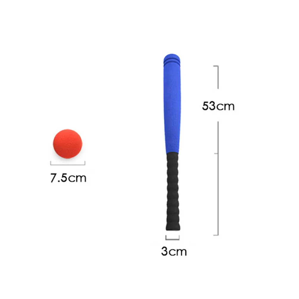 Kids Foam Baseball Bat Ball Set Safe Lightweight Sports Kit Outdoor Use Enhance Skills Blue Random Ball Baseball Bat