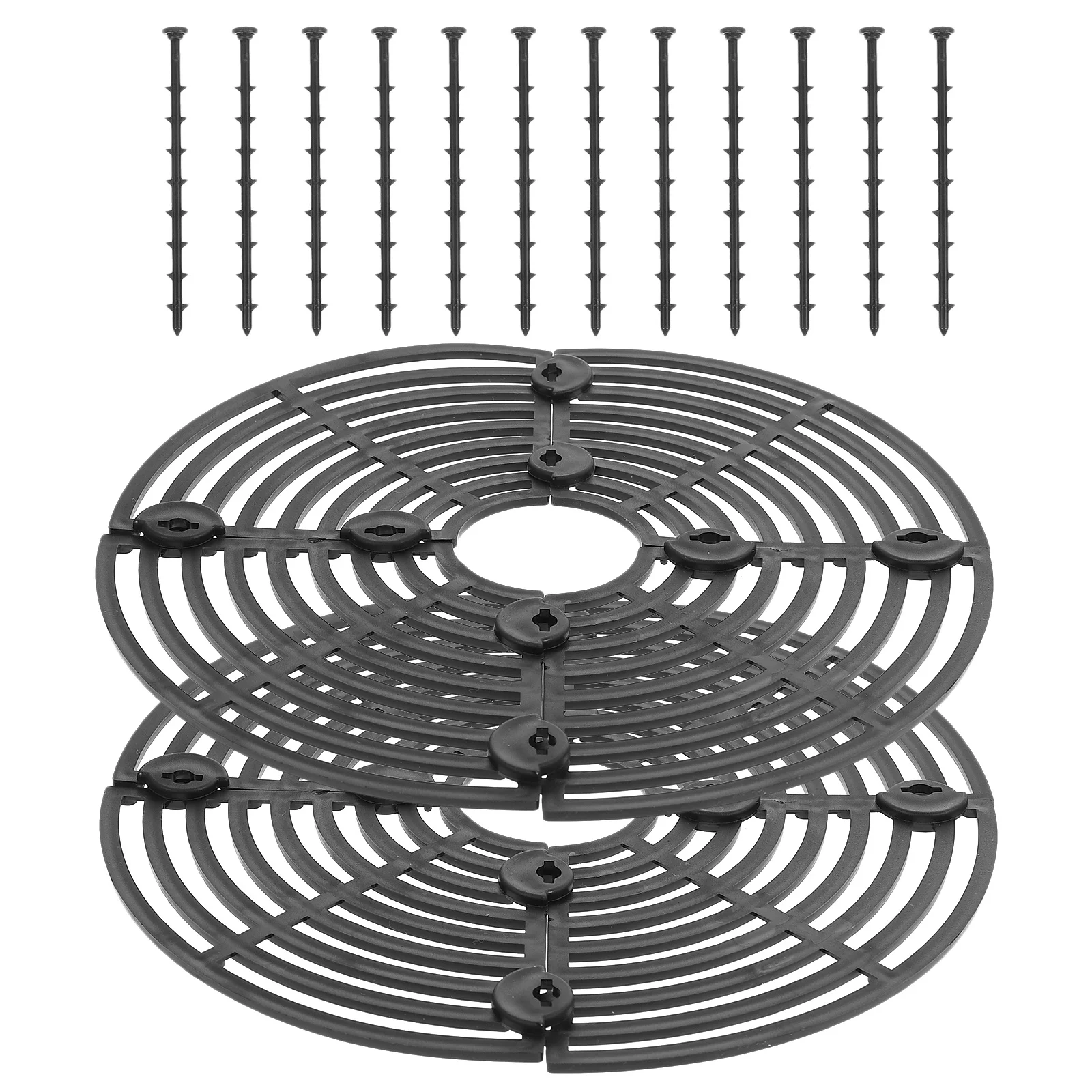 

2pcs Flower Pot Grid Cover Plastic Plant Soil Protector For Garden Indoor Office Use Prevent Cat Digging Dog Damage