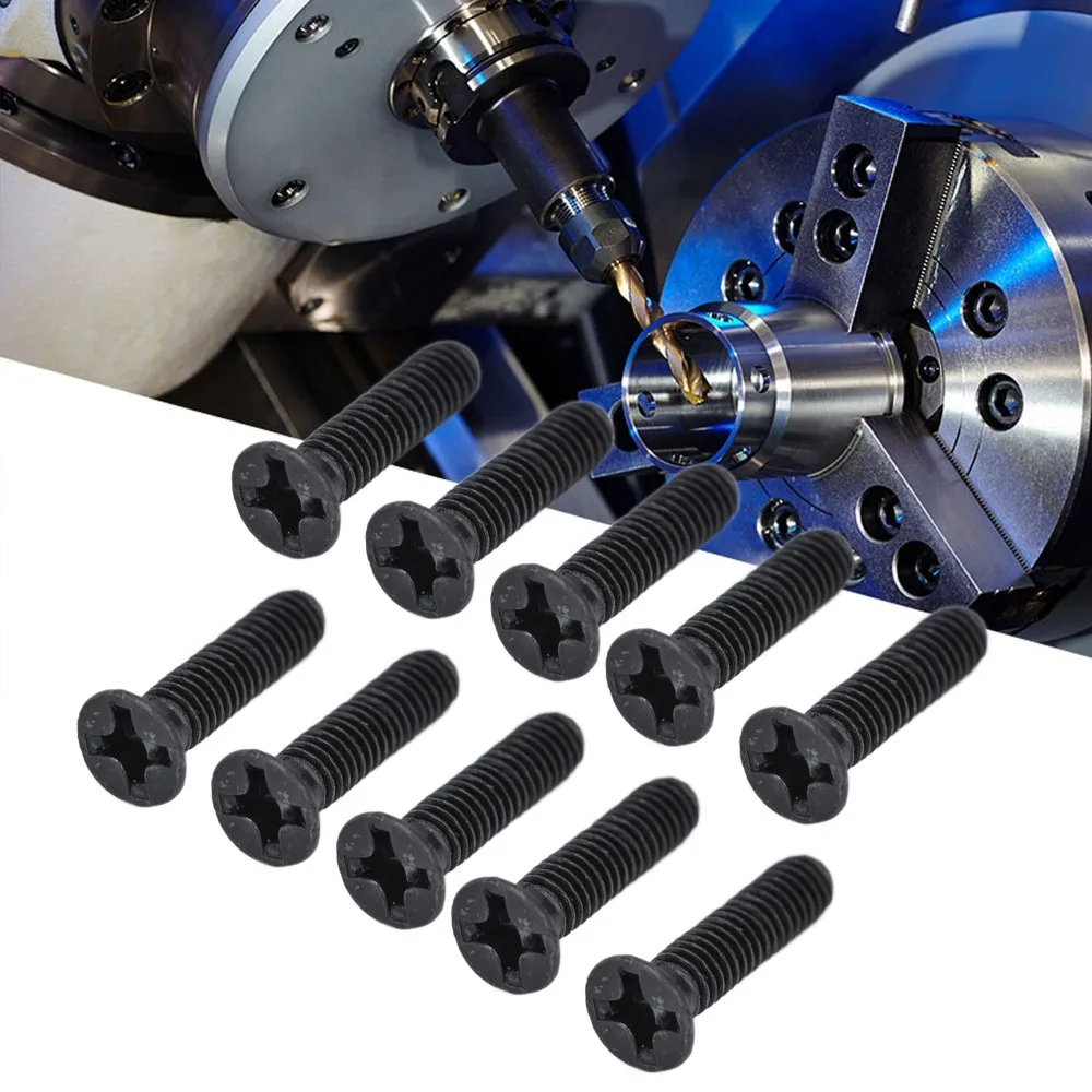 350pcs Practical Black Countersunk Cross Screws M3x10 Carbon Steel Countersunk Screw Set Phillips Flat Head Screws Home