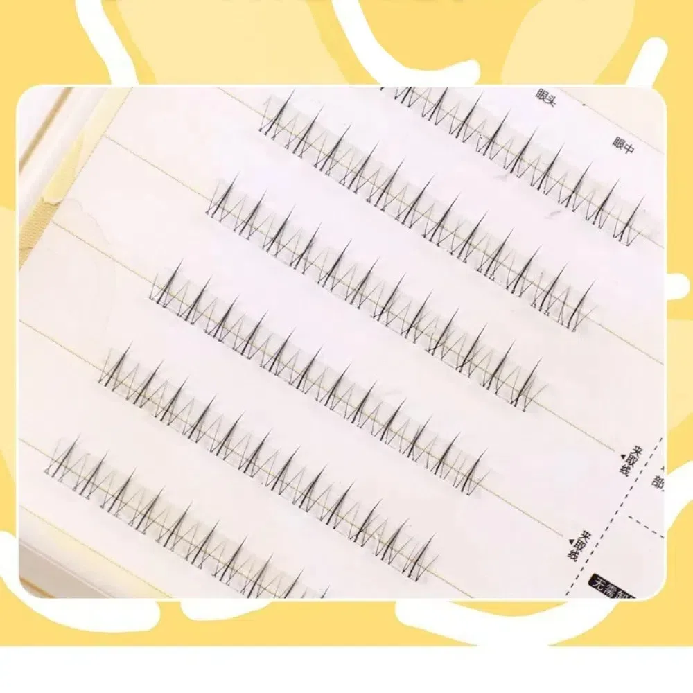 

Sweet DIY Self-adhesive Lash Clusters Wispy Reusable Adhesive False Eyelashes Individual Extension Glue Free Fake Lashes Girls