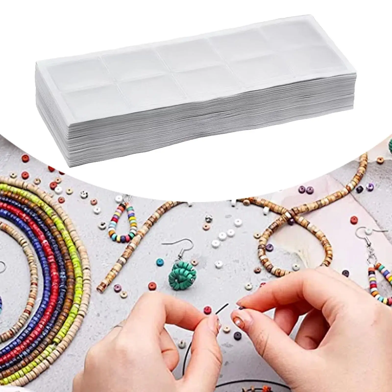 

Clear Necklace Chain Adhesive Bag Dustproof Jewelry Storage Pocket for Layered Necklace Display